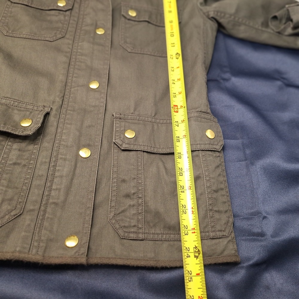 J.Crew Women XS Relaxed Boyfriend Field Jacket Green Army Waist Cinch Style NWOT - Picture 10 of 11